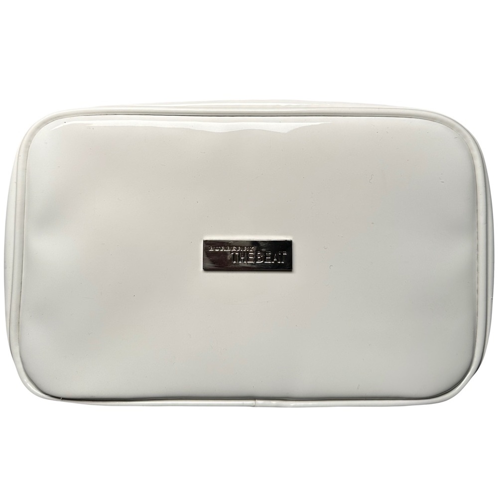 Burberry The Beat White Cosmetic Bag Makeup Pouch Case Designer One Size